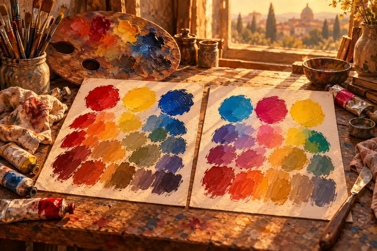 Rouge-jaune-bleu ou cyan-magenta-jaune : quelle palette choisir en peinture ?