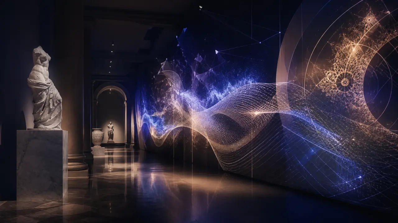 Œuvre d’art génératif en galerie