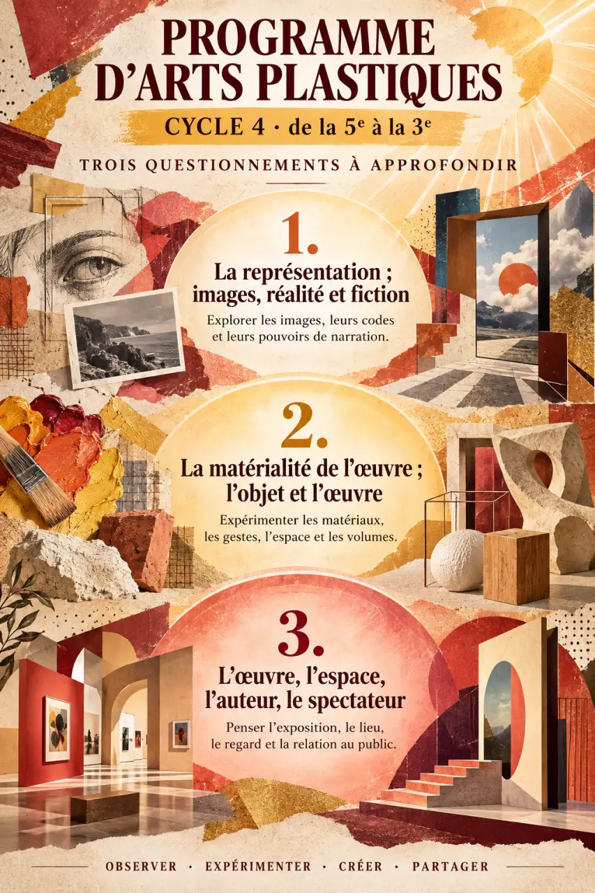 Programme d’arts plastiques au cycle 4 : trois questionnements à approfondir de la 5e à la 3e