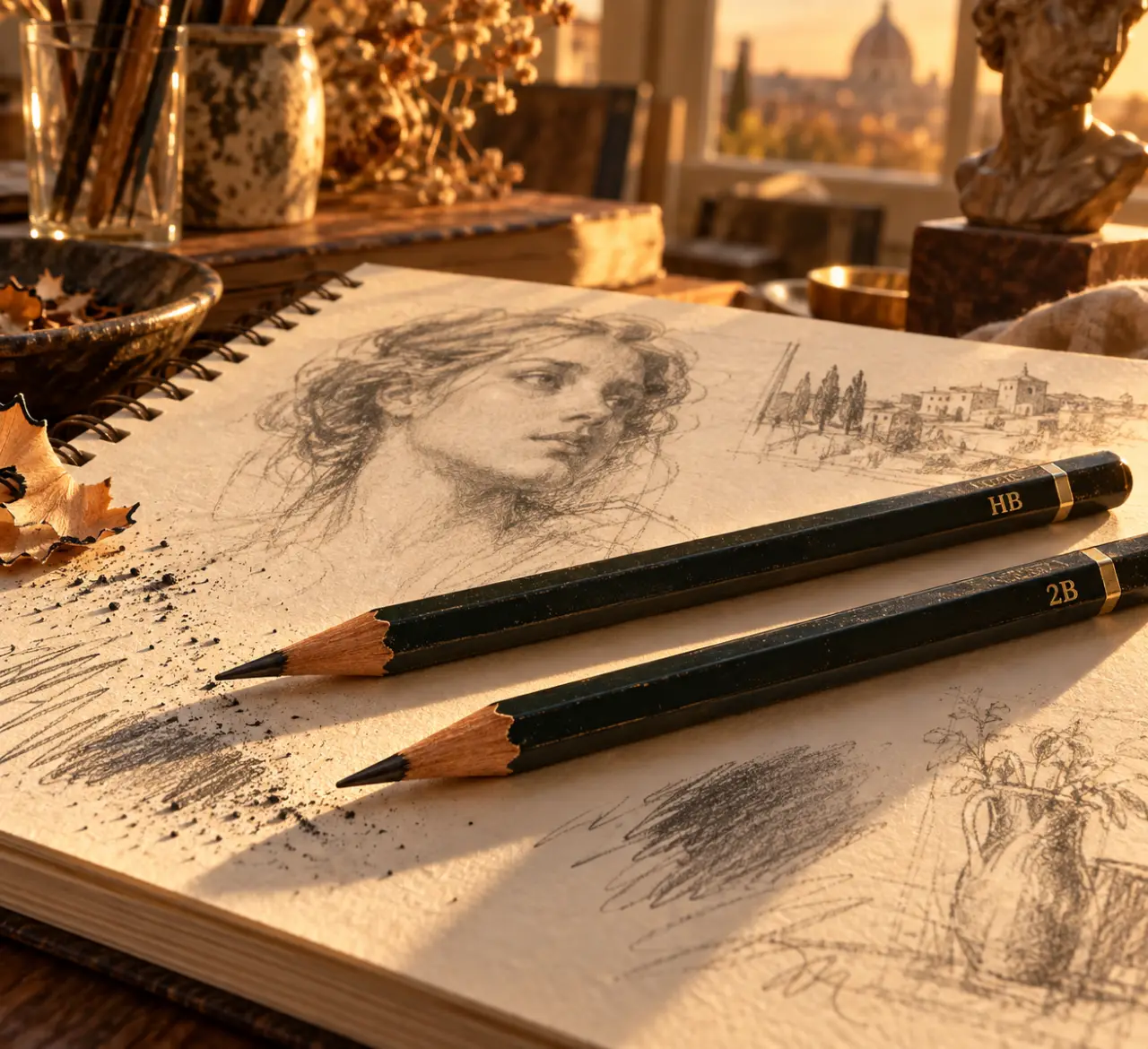 Le bon crayon pour dessiner tient souvent en deux mines : HB et 2B