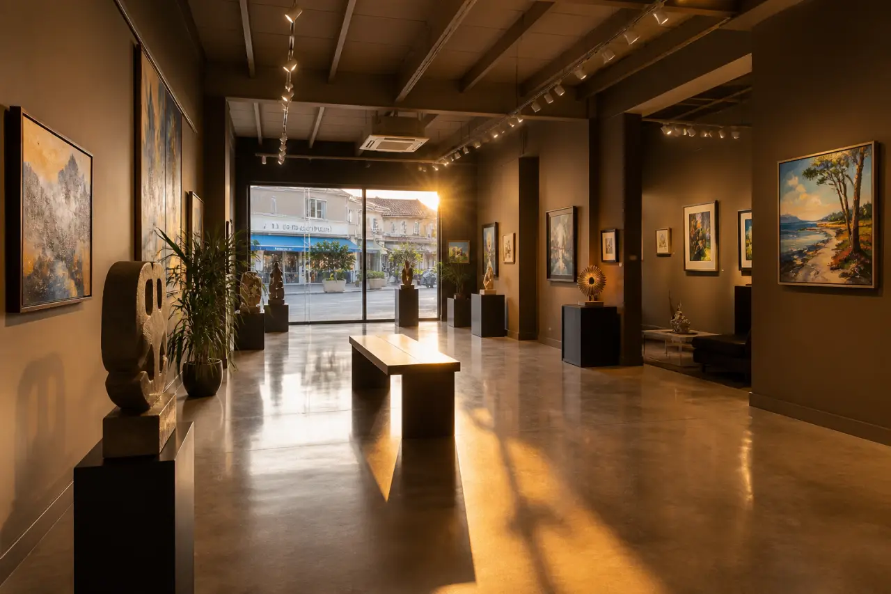 La Source Art Galerie, 120 m² d’exposition en centre-ville à La Teste de Buch