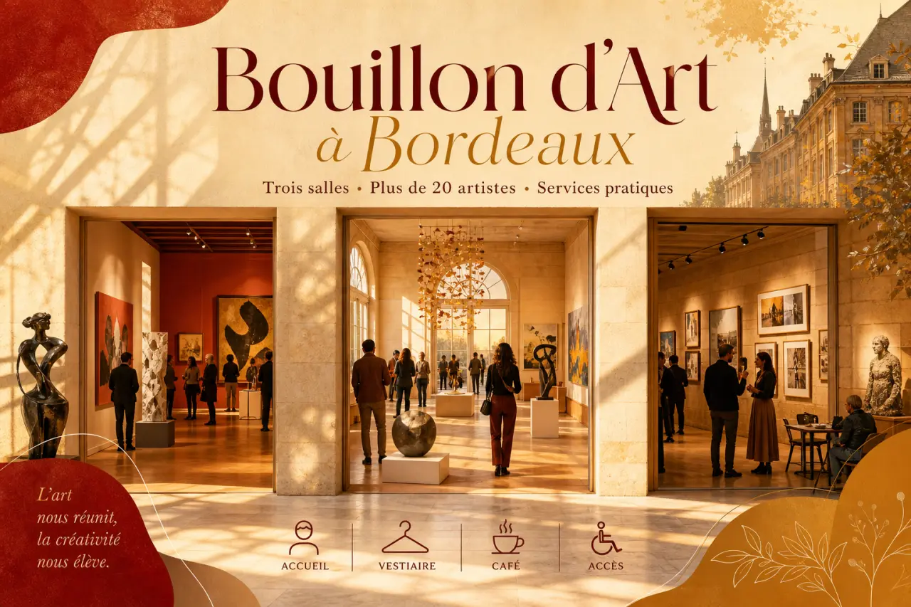 Bouillon d’Art à Bordeaux : trois salles, plus de 20 artistes et des services pratiques