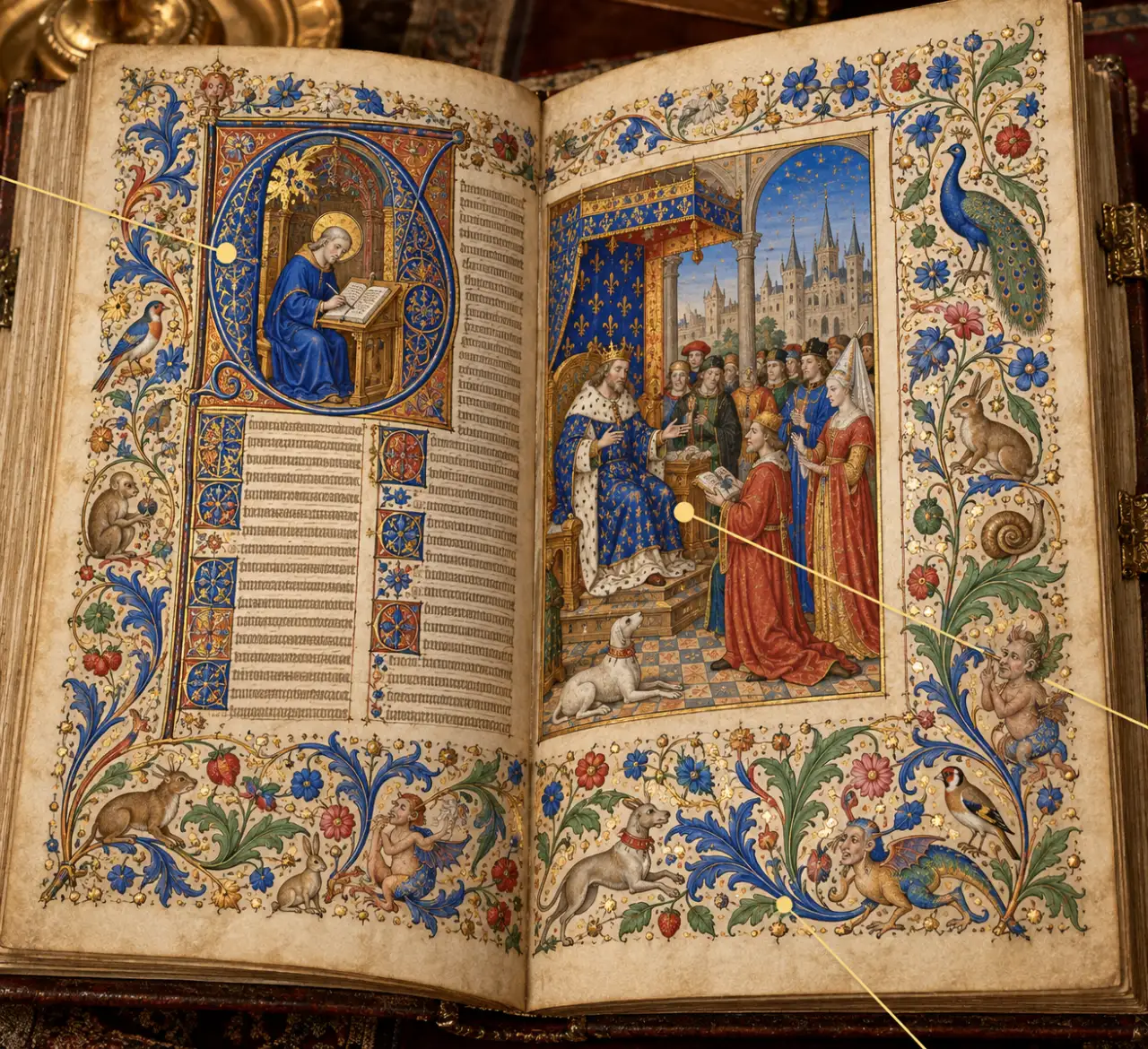 Comment lire une enluminure du Moyen Âge ? Lettres, images et marges